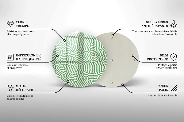 De vidrio templado Líneas abstractas