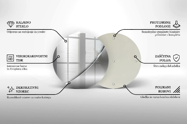 De vidrio templado Formas metálicas