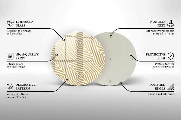 De vidrio templado Líneas geométricas