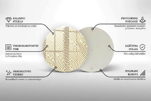 De vidrio templado Líneas geométricas