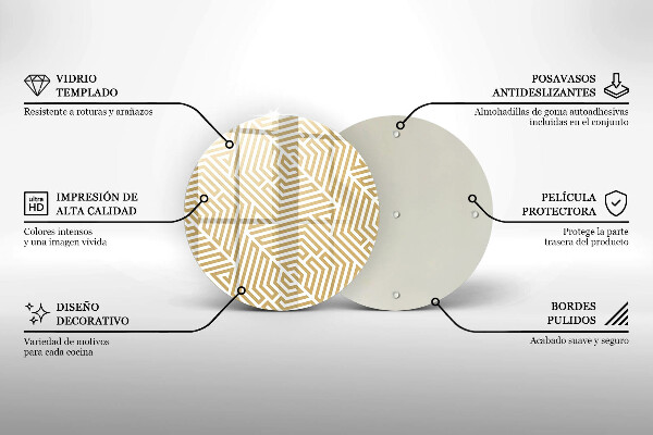 De vidrio templado Líneas geométricas