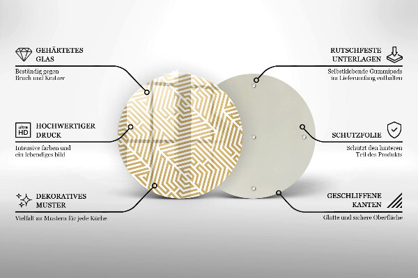 De vidrio templado Líneas geométricas