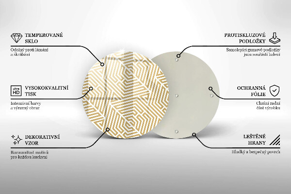 De vidrio templado Líneas geométricas