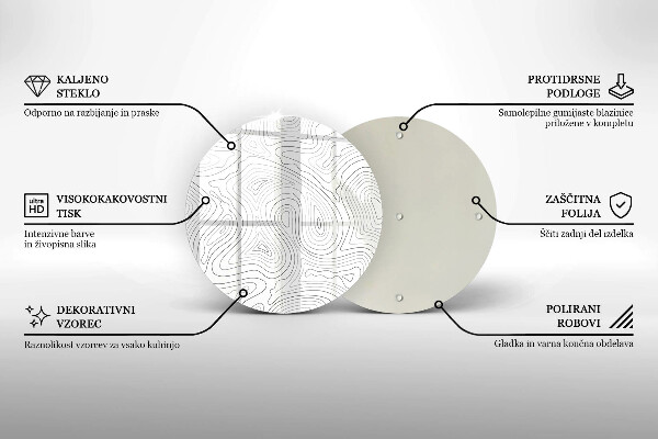 De vidrio templado Formas abstractas
