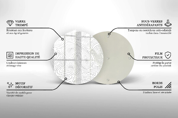 De vidrio templado Formas abstractas