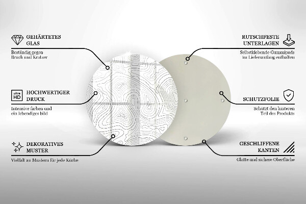De vidrio templado Formas abstractas