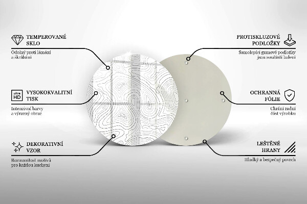 De vidrio templado Formas abstractas