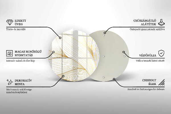 De vidrio templado Patrón de líneas modernas