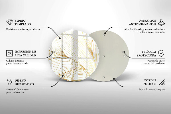 De vidrio templado Patrón de líneas modernas