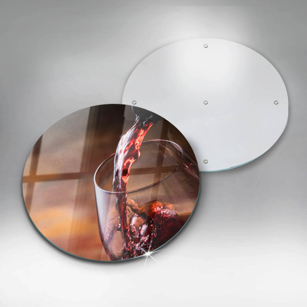 De vidrio templado Vino tinto y una copa