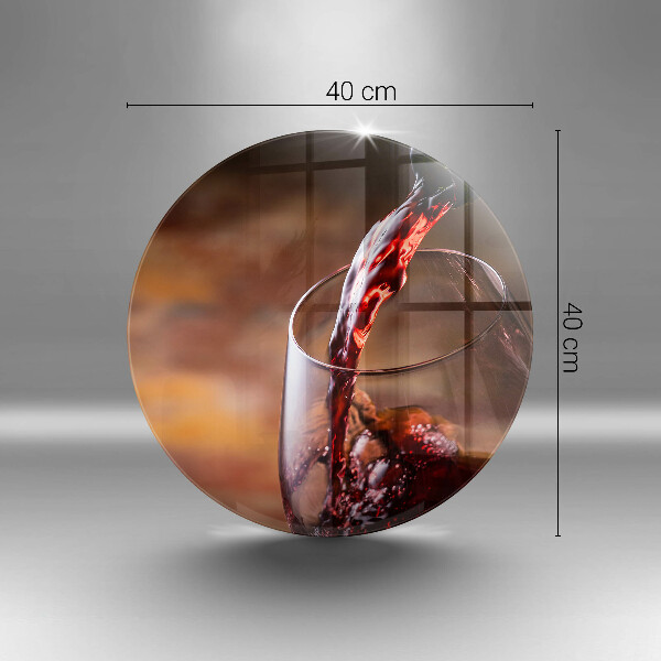 De vidrio templado Vino tinto y una copa