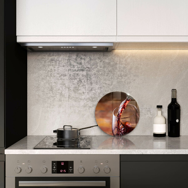 De vidrio templado Vino tinto y una copa