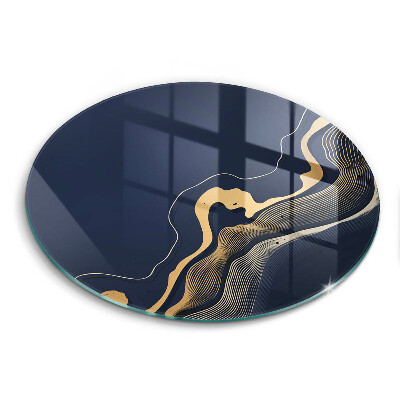 De vidrio templado Líneas doradas abstractas