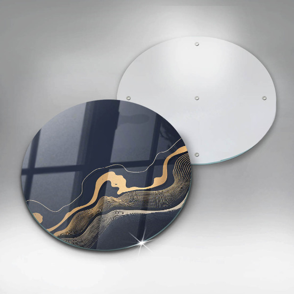 De vidrio templado Líneas doradas abstractas