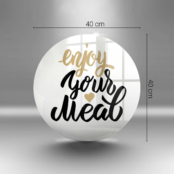 De vidrio templado Inscripción enjoy your meal