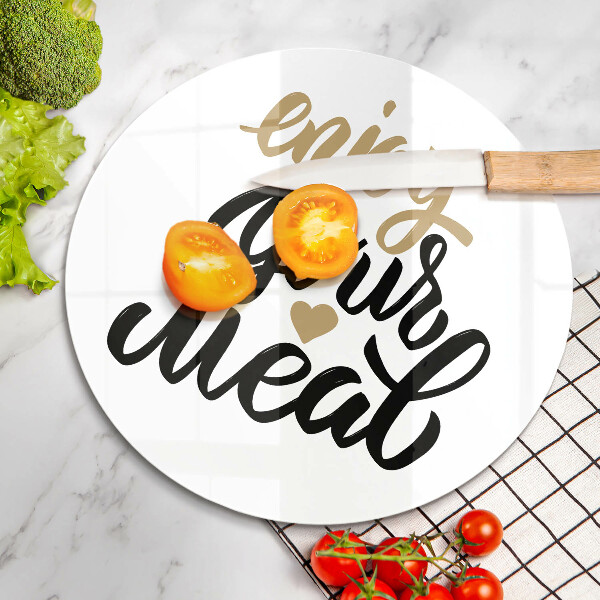 De vidrio templado Inscripción enjoy your meal