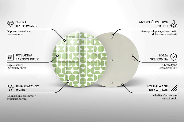 De vidrio templado Patrón de formas boho