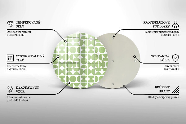 De vidrio templado Patrón de formas boho