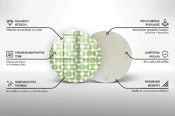 De vidrio templado Patrón de formas boho