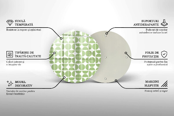 De vidrio templado Patrón de formas boho