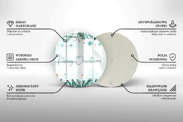 De vidrio templado Merry christmas