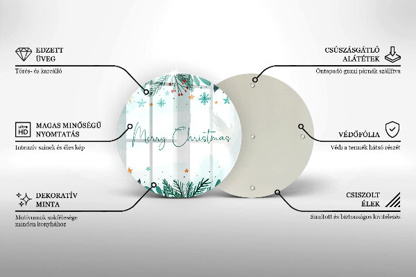 De vidrio templado Merry christmas