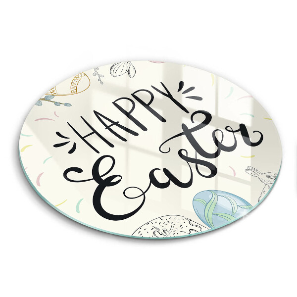 De vidrio templado Happy easter