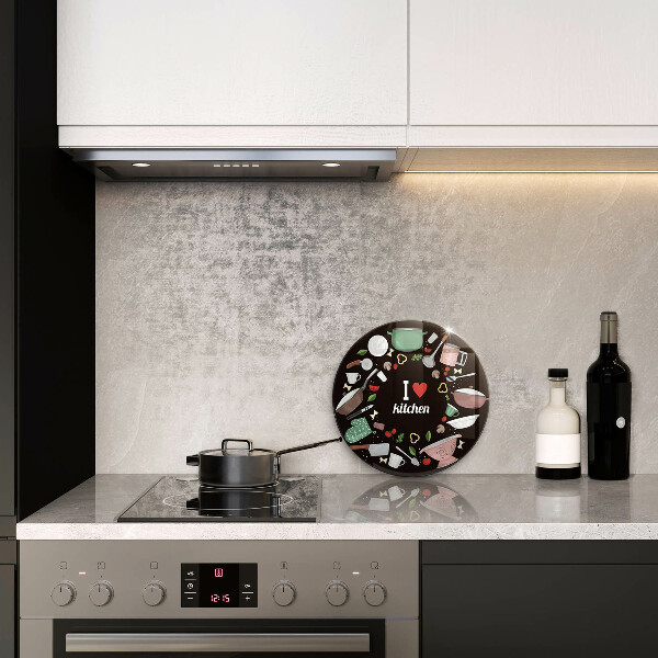 De vidrio templado Ilustración me encanta la cocina