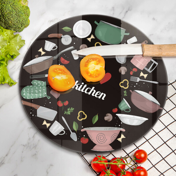 De vidrio templado Ilustración me encanta la cocina