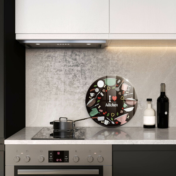 De vidrio templado Ilustración me encanta la cocina