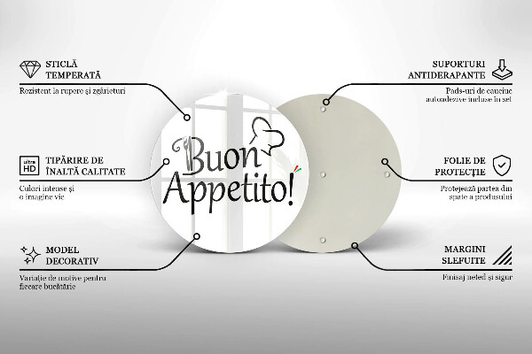 De vidrio templado Buon appetito!