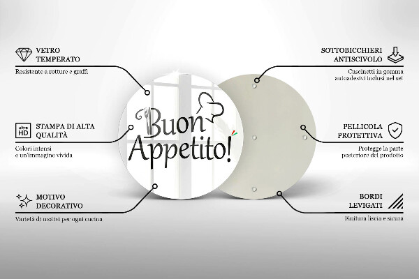 De vidrio templado Buon appetito!