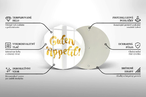 De vidrio templado Guten appetit!