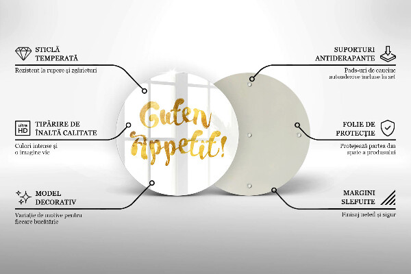 De vidrio templado Guten appetit!