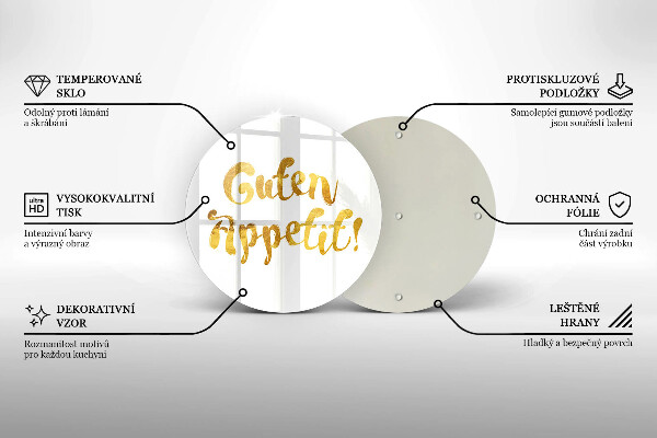 De vidrio templado Guten appetit!