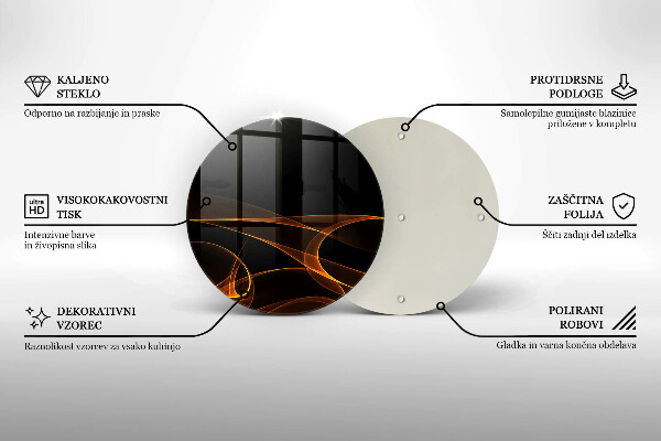 De vidrio templado Líneas abstractas