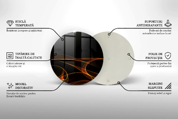 De vidrio templado Líneas abstractas