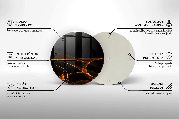 De vidrio templado Líneas abstractas