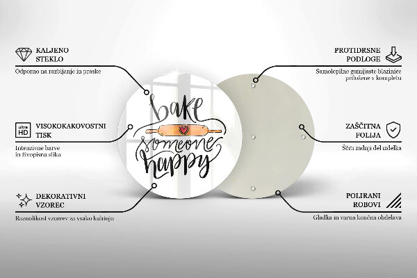 De vidrio templado Hornear a alguien feliz