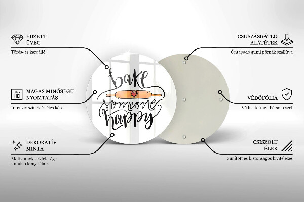 De vidrio templado Hornear a alguien feliz