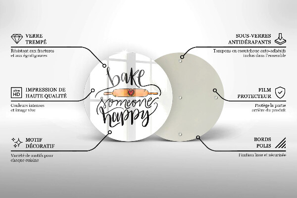 De vidrio templado Hornear a alguien feliz