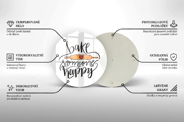 De vidrio templado Hornear a alguien feliz