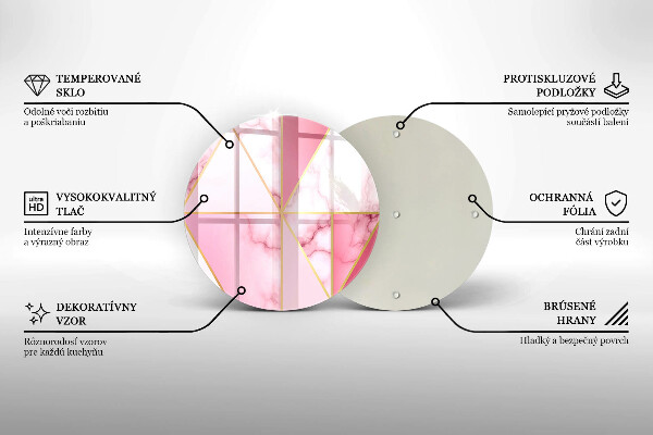 De vidrio templado Mármol geométrico