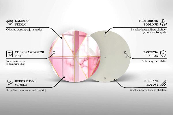 De vidrio templado Mármol geométrico