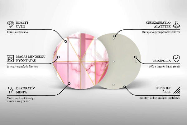De vidrio templado Mármol geométrico