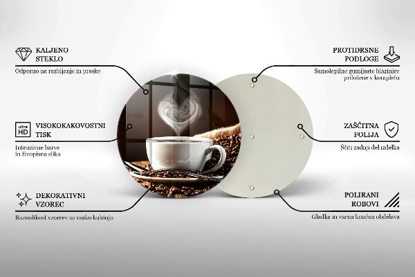 De vidrio templado Café y una taza