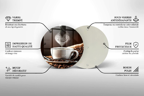 De vidrio templado Café y una taza