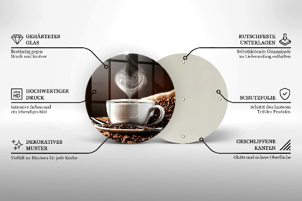 De vidrio templado Café y una taza