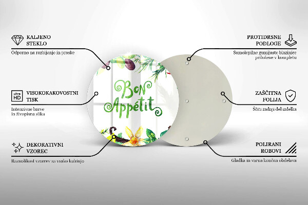 De vidrio templado Inscripción de buen provecho