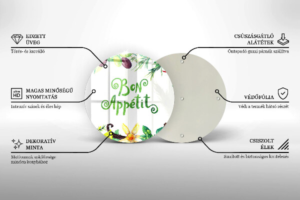 De vidrio templado Inscripción de buen provecho